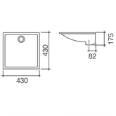 Caroma Liano Under Counter Vanity Basin 430mm